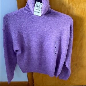 NWT Purple Turtleneck Sweater—size small